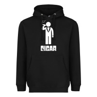 Black cigar smoker Heavyweight Hoodie - linhVisuals