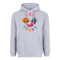 Heather Grey Los Spurs Heavyweight Hoodie - linhVisuals