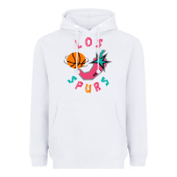 White Los Spurs Heavyweight Hoodie - linhVisuals