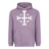Lavender crusader cross of jerusalem knights templa Heavyweight Hoodie - linhVisuals