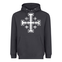 Smoke crusader cross of jerusalem knights templa Heavyweight Hoodie - linhVisuals