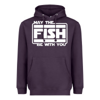 Plum May The Fish Be With You Fishing3 Heavyweight Hoodie - linhVisuals