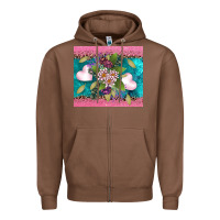 Chestnut v.d flowers and hearts Zipper Hoodie - AdoDesignShop