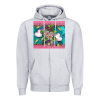 Heather Grey v.d flowers and hearts Zipper Hoodie - AdoDesignShop