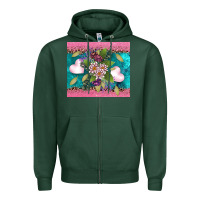 Sports Green v.d flowers and hearts Zipper Hoodie - AdoDesignShop