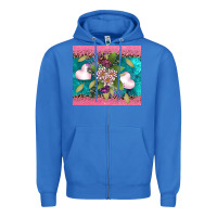 True Royal v.d flowers and hearts Zipper Hoodie - AdoDesignShop