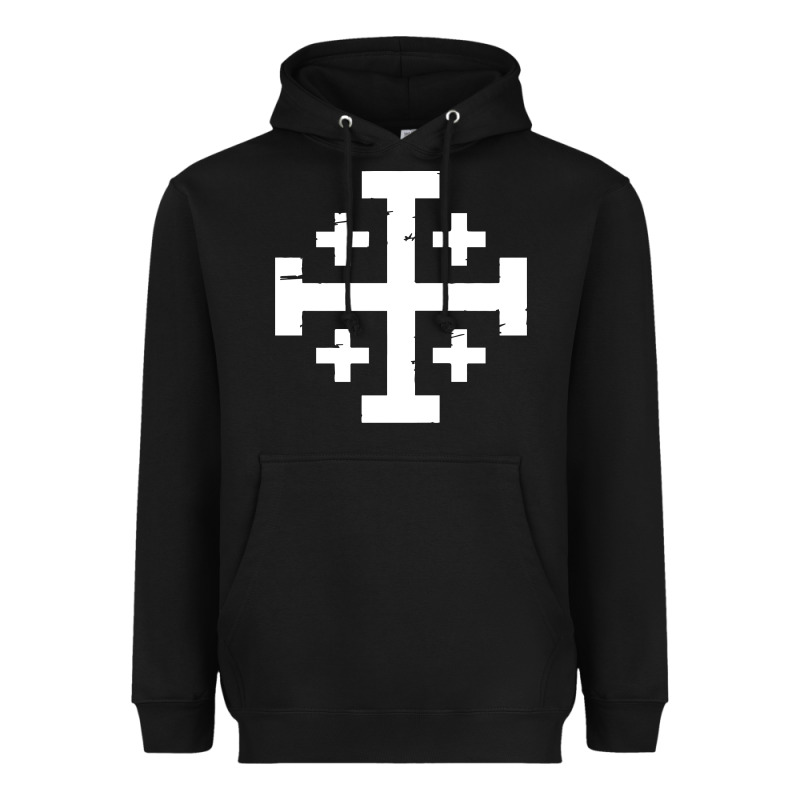 Crusader Cross Of Jerusalem Heavyweight Hoodie by linhVisuals | Teevron