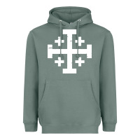Sage crusader cross of jerusalem Heavyweight Hoodie - linhVisuals