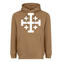 Toasted Coconut crusader cross of jerusalem Heavyweight Hoodie - linhVisuals