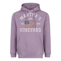 Lavender martha's vineyard massachusetts american flag usa vintage pullover hoo Heavyweight Hoodie - linhVisuals