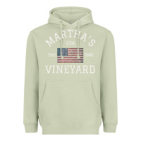 Matcha martha's vineyard massachusetts american flag usa vintage pullover hoo Heavyweight Hoodie - linhVisuals