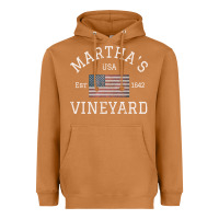Meerkat martha's vineyard massachusetts american flag usa vintage pullover hoo Heavyweight Hoodie - linhVisuals