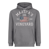 Storm martha's vineyard massachusetts american flag usa vintage pullover hoo Heavyweight Hoodie - linhVisuals