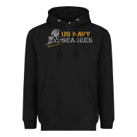 Black us navy seabees we build, we fight us navy sweatshirt Heavyweight Hoodie - linhVisuals