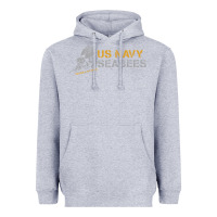 Heather Grey us navy seabees we build, we fight us navy sweatshirt Heavyweight Hoodie - linhVisuals