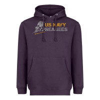 Plum us navy seabees we build, we fight us navy sweatshirt Heavyweight Hoodie - linhVisuals