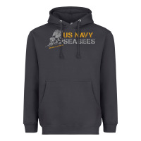 Smoke us navy seabees we build, we fight us navy sweatshirt Heavyweight Hoodie - linhVisuals