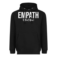 Black empath i feel you gift for empathetic person empathy pullover hoodie Heavyweight Hoodie - linhVisuals