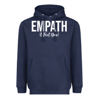 Navy empath i feel you gift for empathetic person empathy pullover hoodie Heavyweight Hoodie - linhVisuals