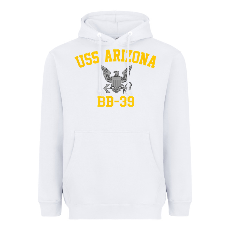 Uss Arizona Bb 39 Battleship T Shirt Heavyweight Hoodie by linhVisuals | Teevron