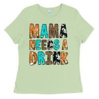 Matcha Mama Needs a Drink Ladies Tee - CowCowDesign