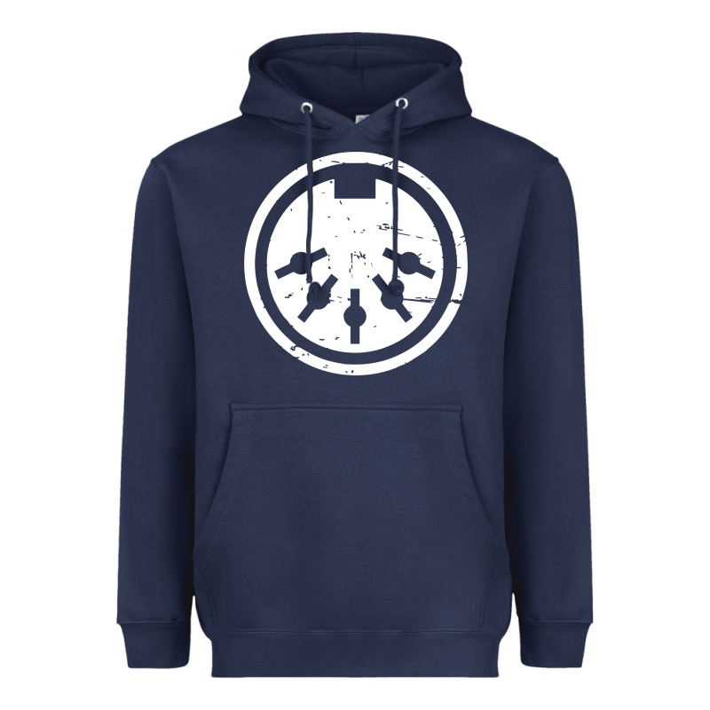 Distressed Midi Plug Synthesizer Heavyweight Hoodie by linhVisuals | Teevron
