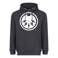 Smoke distressed midi plug synthesizer Heavyweight Hoodie - linhVisuals