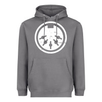 Storm distressed midi plug synthesizer Heavyweight Hoodie - linhVisuals