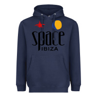 Navy Space Ibiza Heavyweight Hoodie - linhVisuals