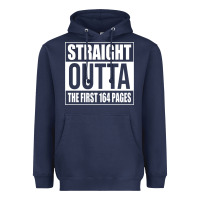 Navy Straight Outta The First 164 Pages Heavyweight Hoodie - linhVisuals
