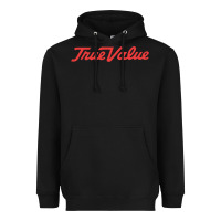 Black True Value Merchandise Heavyweight Hoodie - linhVisuals