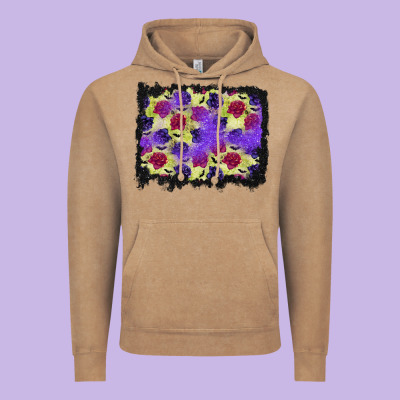 Halloween Bat And Roses Background Vintage Hoodie Designed By Bundleandbundleshop