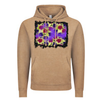 Vintage Coffee halloween bat and roses background Vintage Hoodie - BundleAndBundleShop
