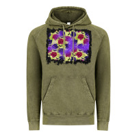Vintage Olive halloween bat and roses background Vintage Hoodie - BundleAndBundleShop