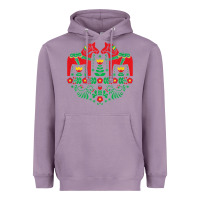 Lavender swedish dala horse folk art t shirt Heavyweight Hoodie - linhVisuals