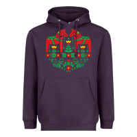 Plum swedish dala horse folk art t shirt Heavyweight Hoodie - linhVisuals
