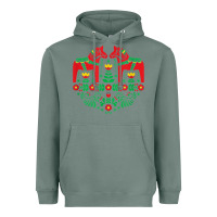 Sage swedish dala horse folk art t shirt Heavyweight Hoodie - linhVisuals