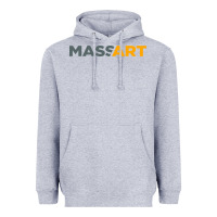 Heather Grey Massachusetts College of Art and Design Heavyweight Hoodie - linhVisuals