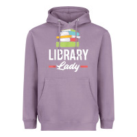 Lavender womens funny library lady librarian library assistant t shirt Heavyweight Hoodie - linhVisuals