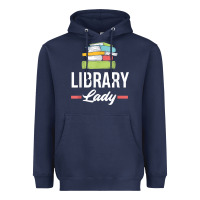 Womens Funny Library Lady Librarian Library Assistant T Shirt Heavyweight Hoodie | Teevron