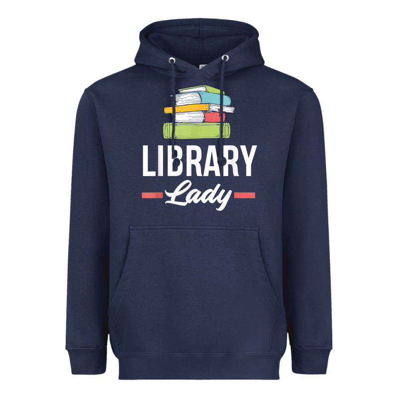 Womens Funny Library Lady Librarian Library Assistant T Shirt Heavyweight Hoodie by linhVisuals | Teevron