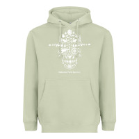 Matcha national park service, skull animals hiking camping eliments t shirt Heavyweight Hoodie - linhVisuals