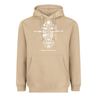 Mushroom national park service, skull animals hiking camping eliments t shirt Heavyweight Hoodie - linhVisuals