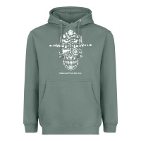 Sage national park service, skull animals hiking camping eliments t shirt Heavyweight Hoodie - linhVisuals