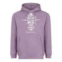 Lavender national park service, skull animals hiking camping eliments t shirt Heavyweight Hoodie - linhVisuals