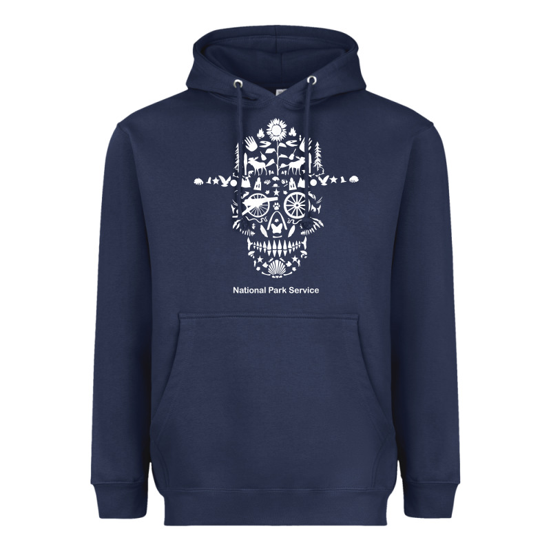 National Park Service, Skull Animals Hiking Camping Eliments T Shirt Heavyweight Hoodie by linhVisuals | Teevron
