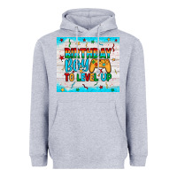 Heather Grey birthday boy to level up Heavyweight Hoodie - JahusDesignShop