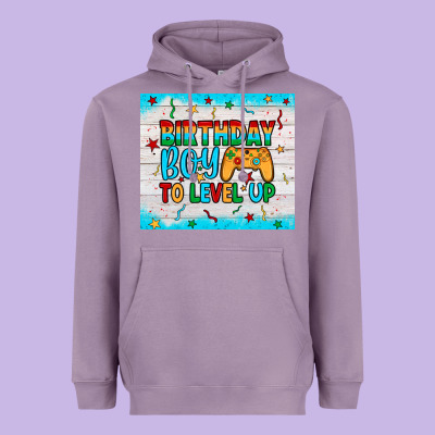 Birthday Boy To Level Up Heavyweight Hoodie Designed By Jahusdesignshop
