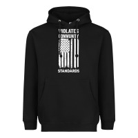 Black violates community standards apparel community t shirt Heavyweight Hoodie - linhVisuals