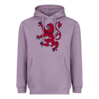Lavender lion rampant of scotland, royal banner, royal arms, scottish pride Heavyweight Hoodie - linhVisuals